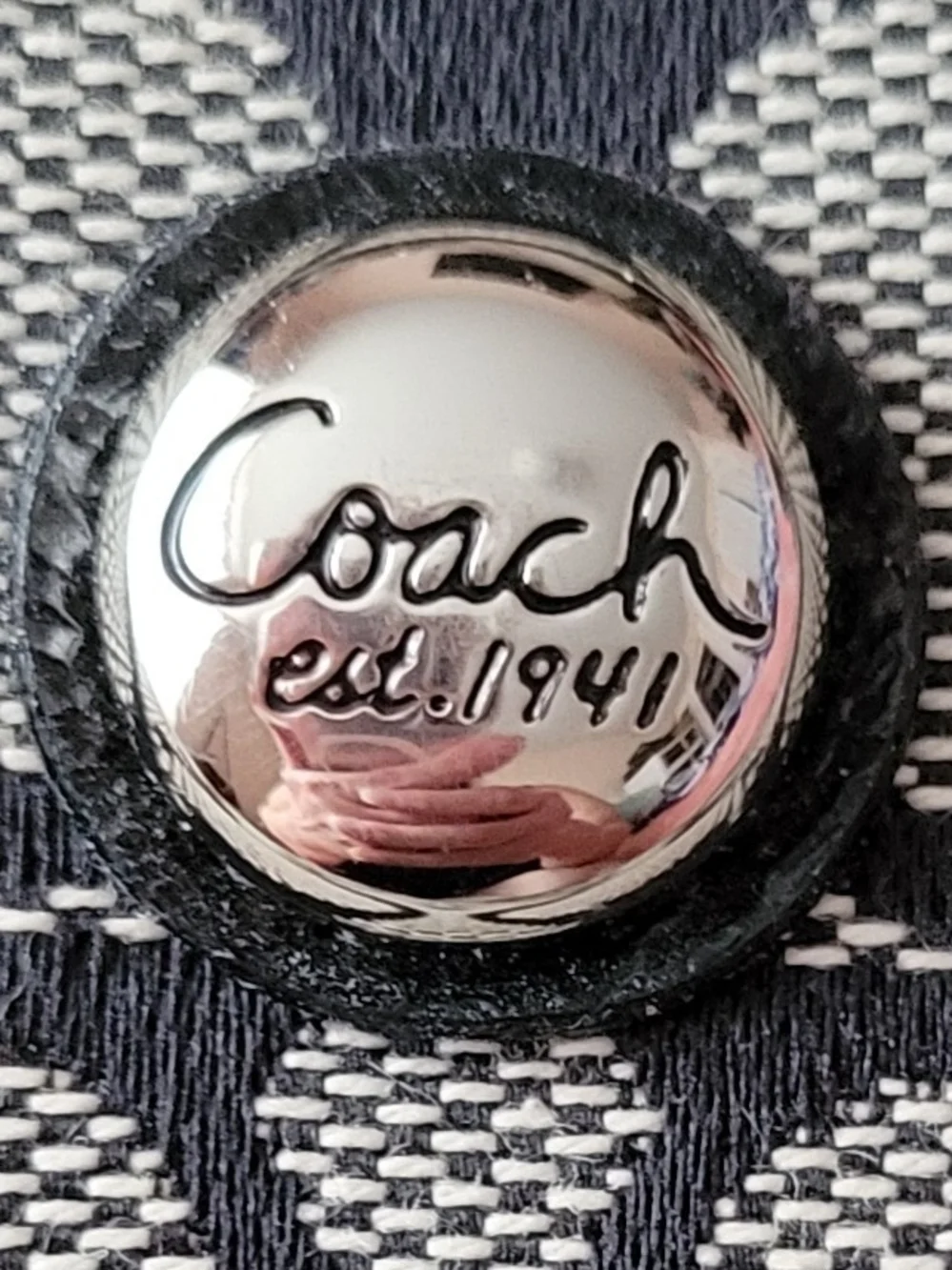 Coach Signature Zip Around Ereader Case.  8.5 × 6 In